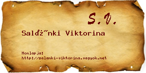Salánki Viktorina névjegykártya